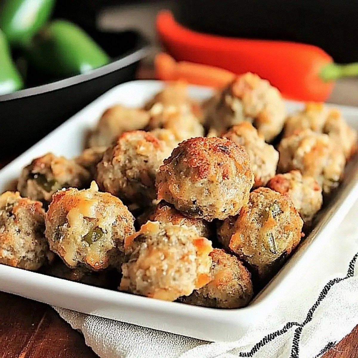 Savory Jalapeno Pepper Jack Sausage Balls for Party Perfection