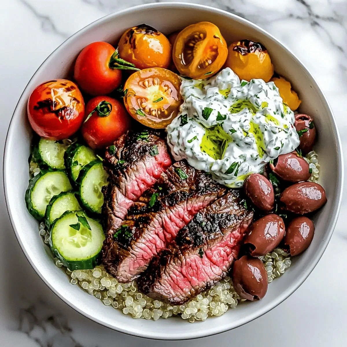 Savory Mediterranean Steak Bowl for Quick Weeknight Meals