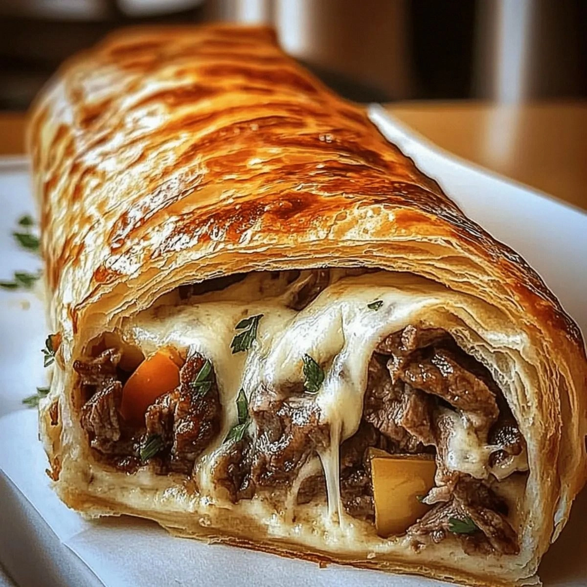 Savory Mozzarella Cheese Steak Stromboli for Cozy Nights