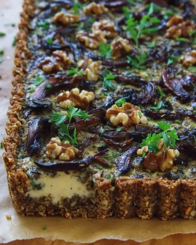 Savory Mushroom, Lentil, and Walnut Tart Recipe Revealed!
