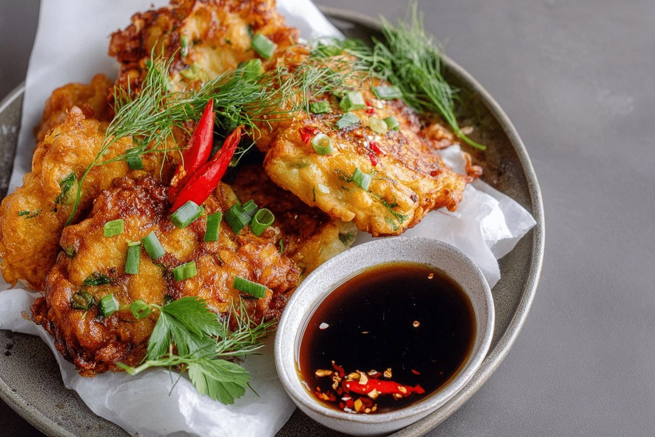 Savory Onion and Feta Fritters