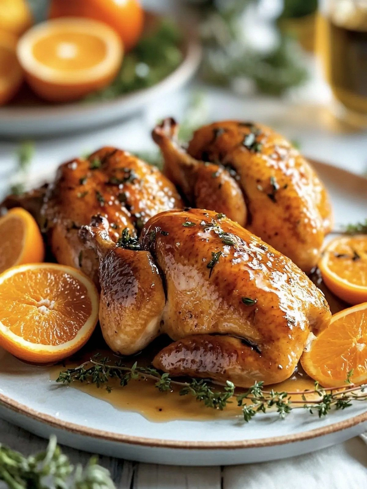 Savory Orange-Glazed Quail for