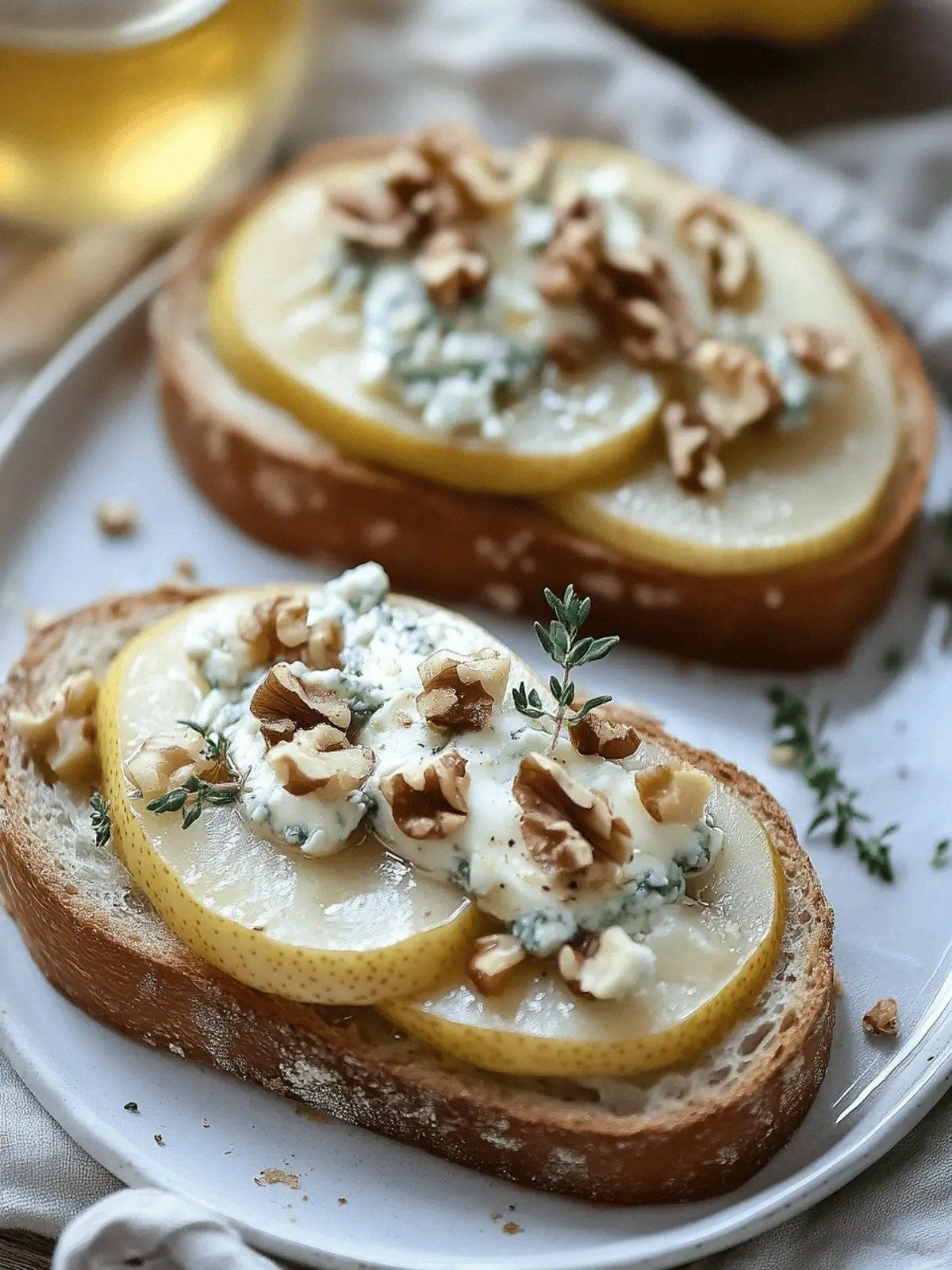 Savory Pear and Gorgonzola Che
