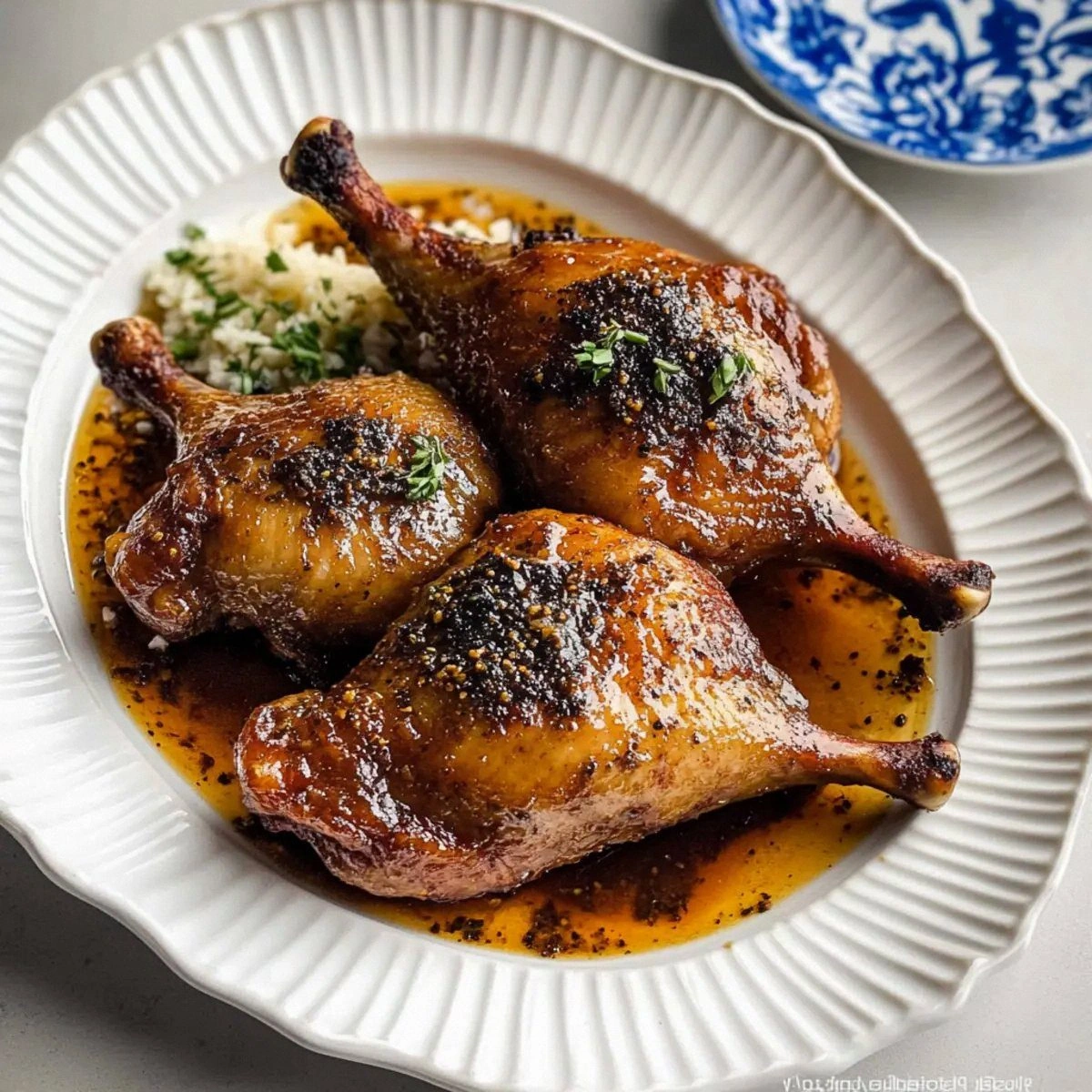 Savory Roasted Duck Legs with Black Pepper Sauce Delight
