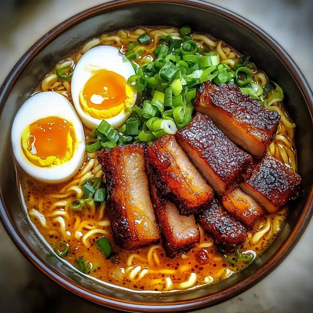 Savory Roasted Pork Belly Ramen with Soy Eggs Recipe Delight