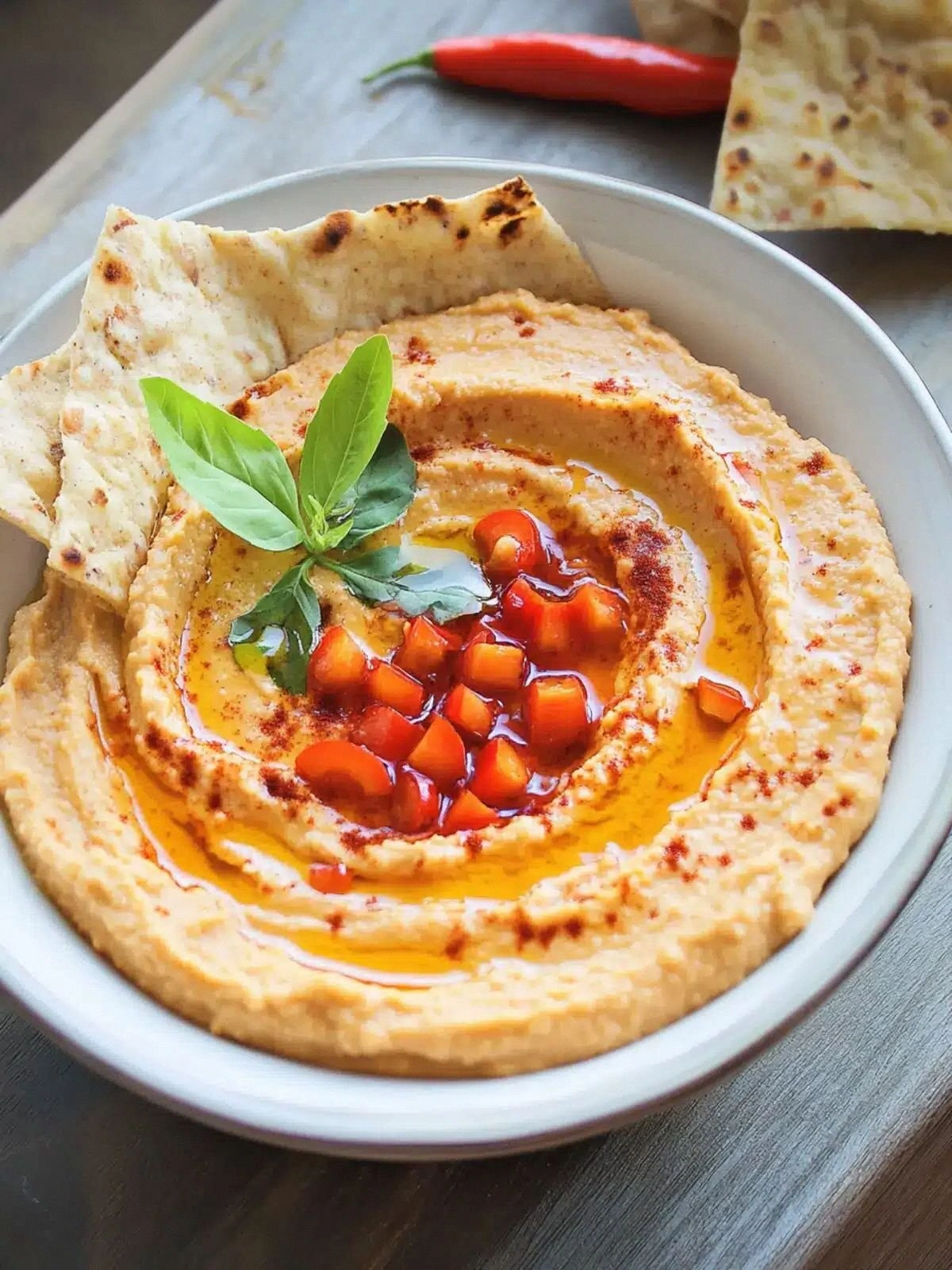 Savory Roasted Red Pepper Humm