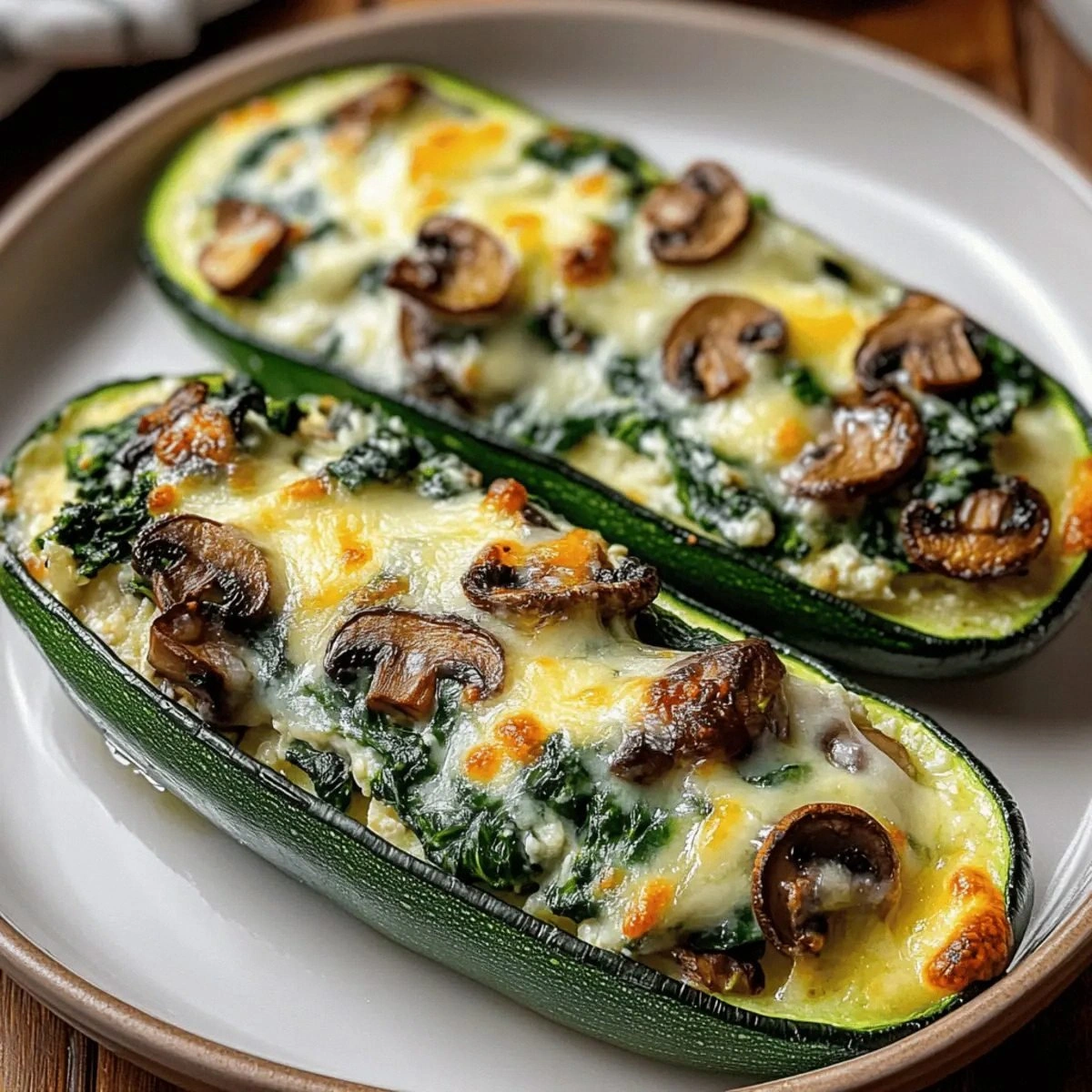 Savory Spinach and Ricotta Stuffed Zucchini Boats to Savor