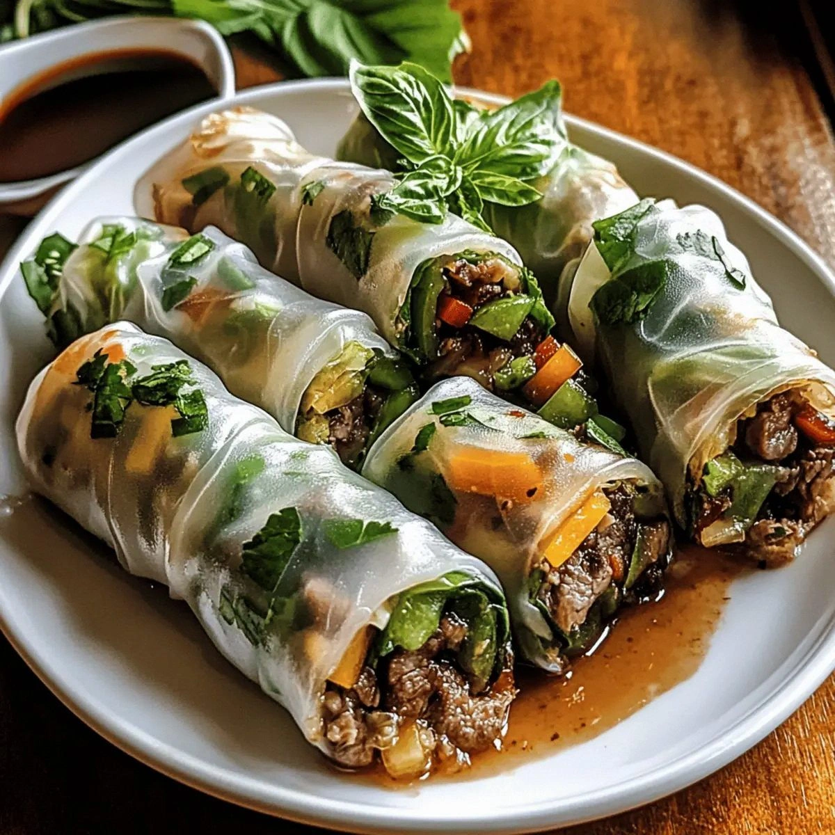 Savory Thai Basil Beef Rolls for a Fresh Flavor Boost