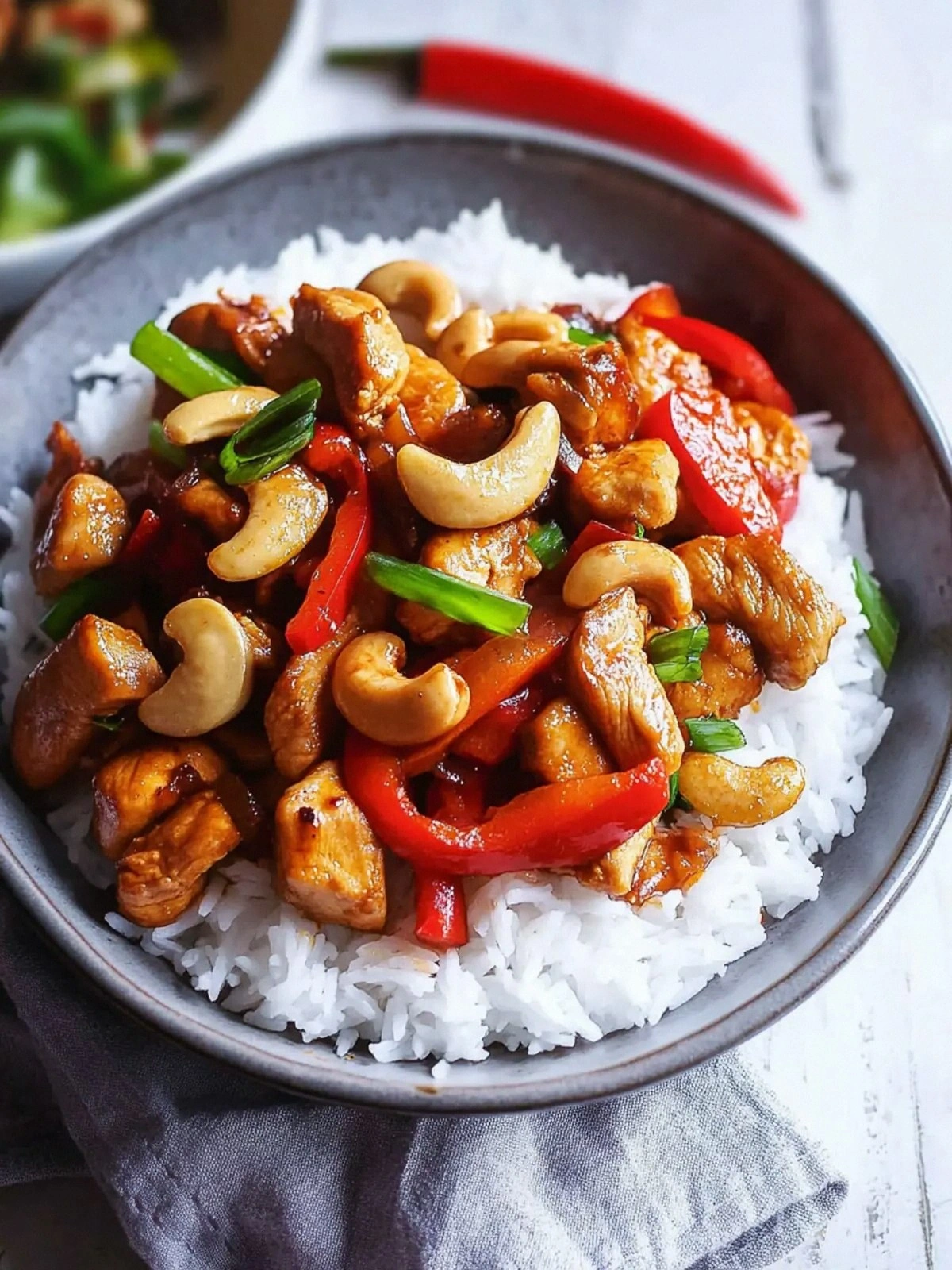 Savory Thai Cashew Chicken Tha