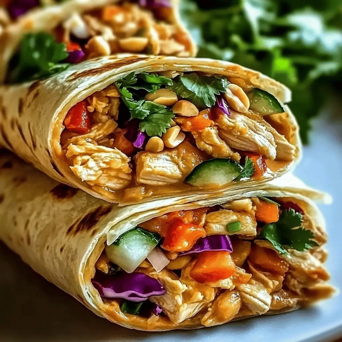 Savory Thai Peanut Chicken Wraps for Quick Flavor Fix