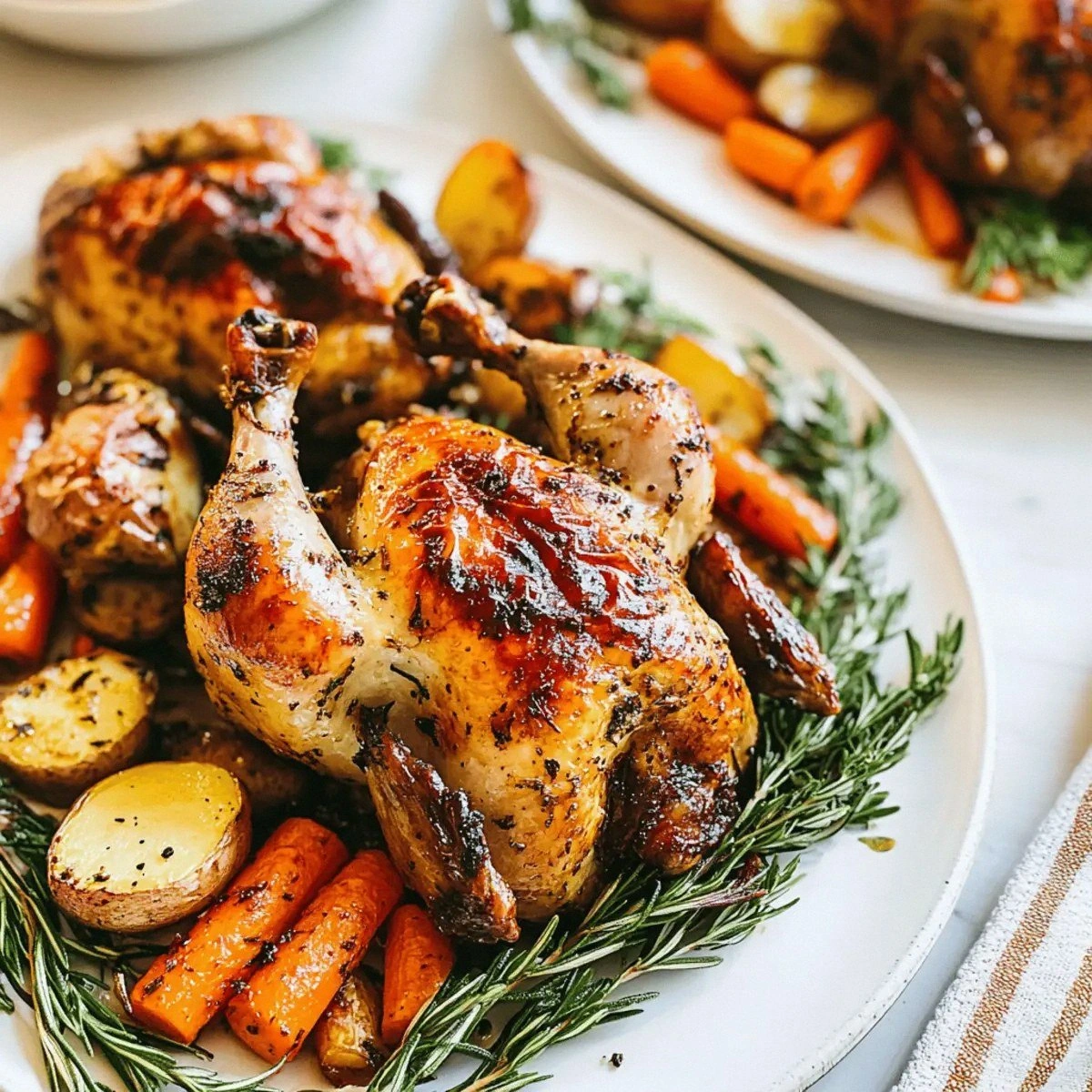Savory Truffle Herb Butter Cornish Hens for Your Holiday Feast