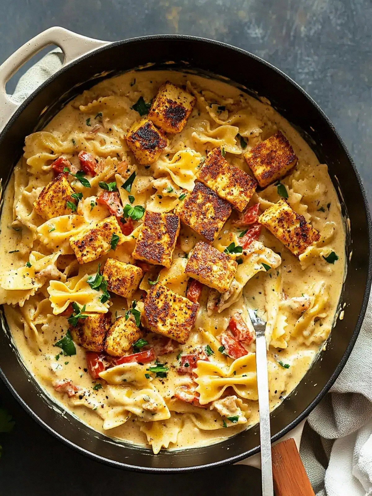 Savory Vegan Creamy Cajun Past