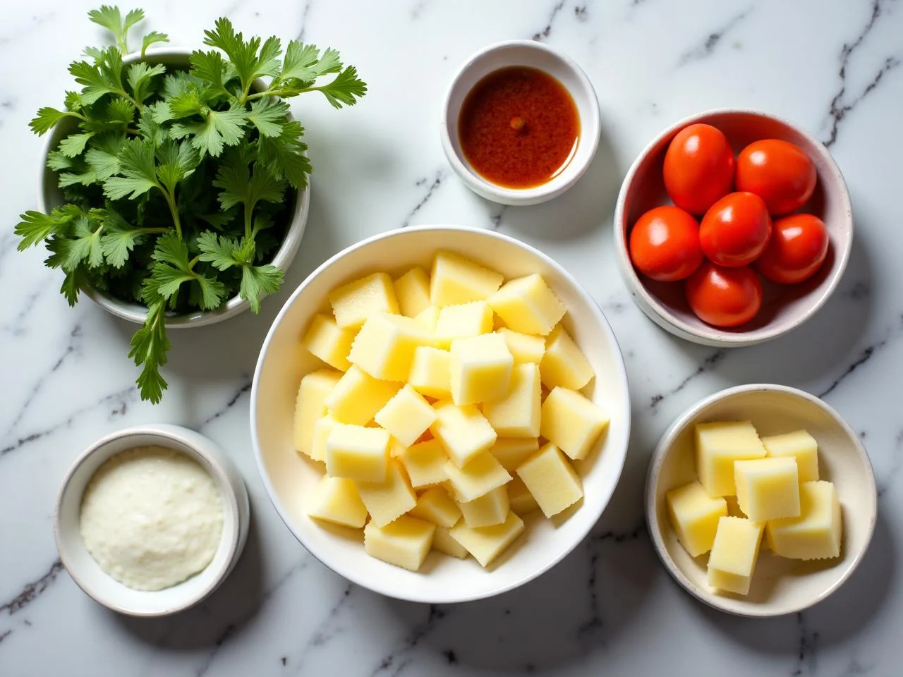 Ingredients for Scalloped Potatoes Au Gratin