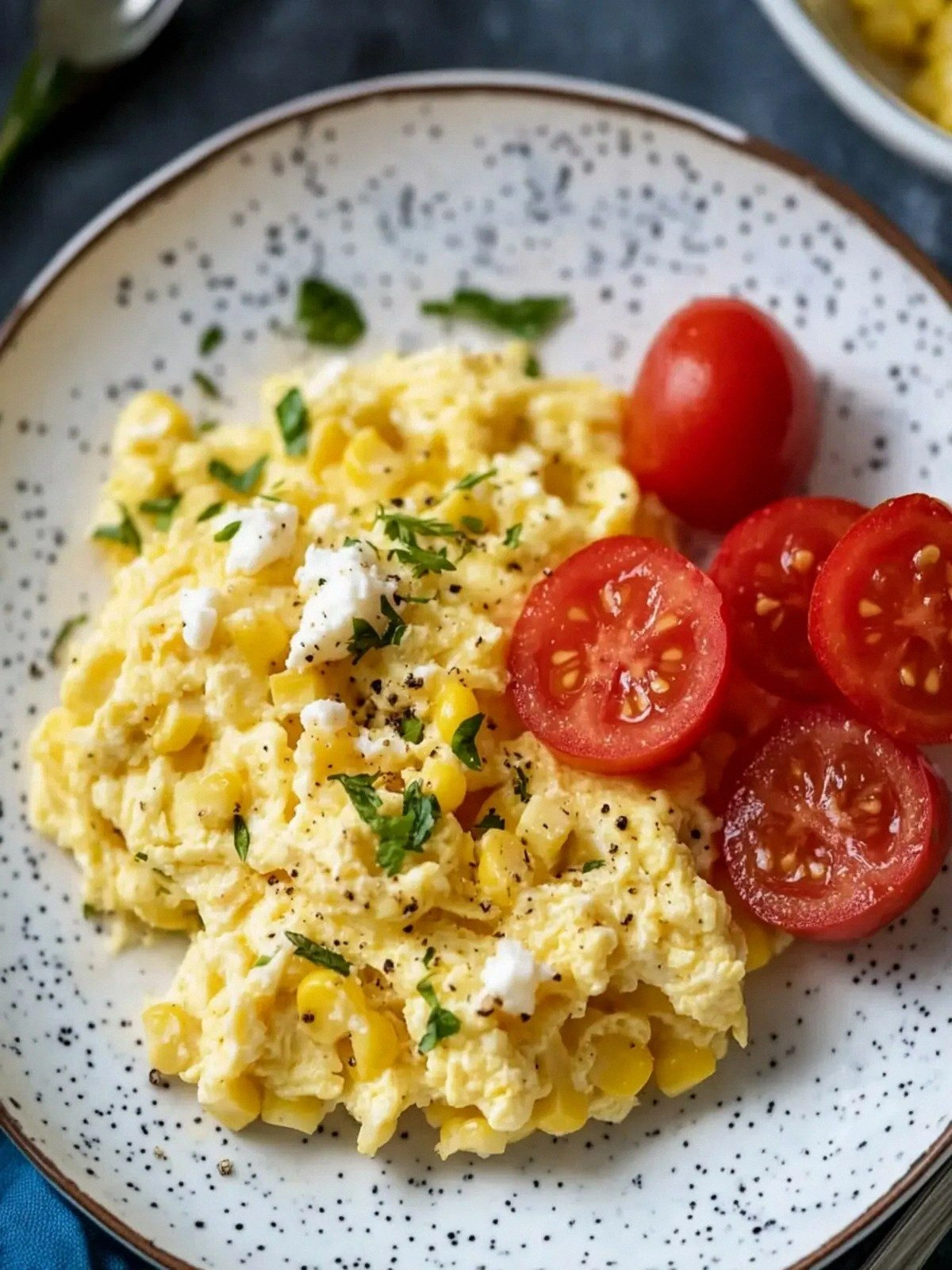 Scrambled Eggs with Fresh Corn