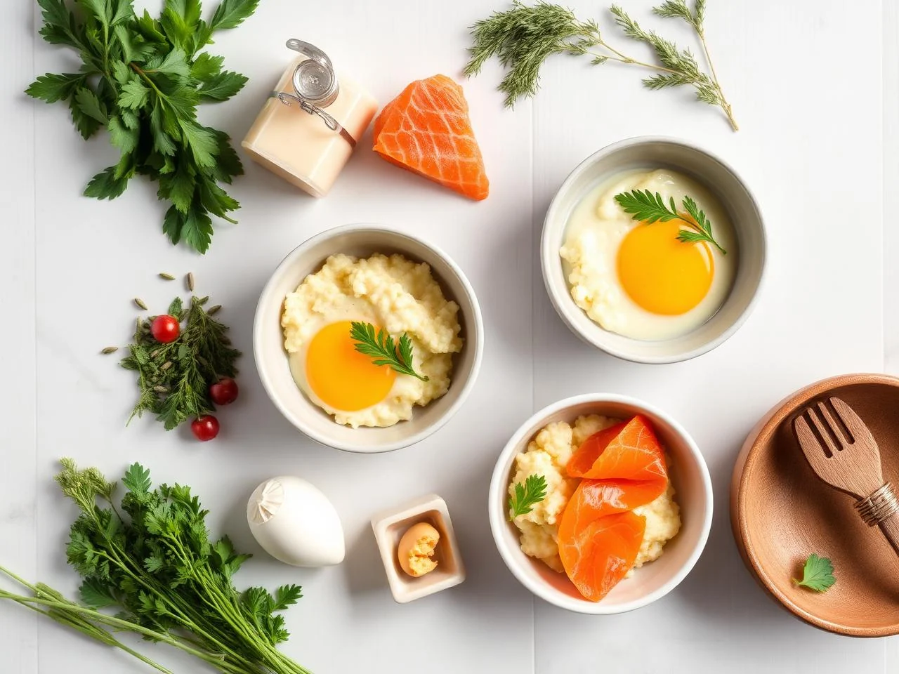Ingredients for Scrambled Eggs With Smoked Salmon