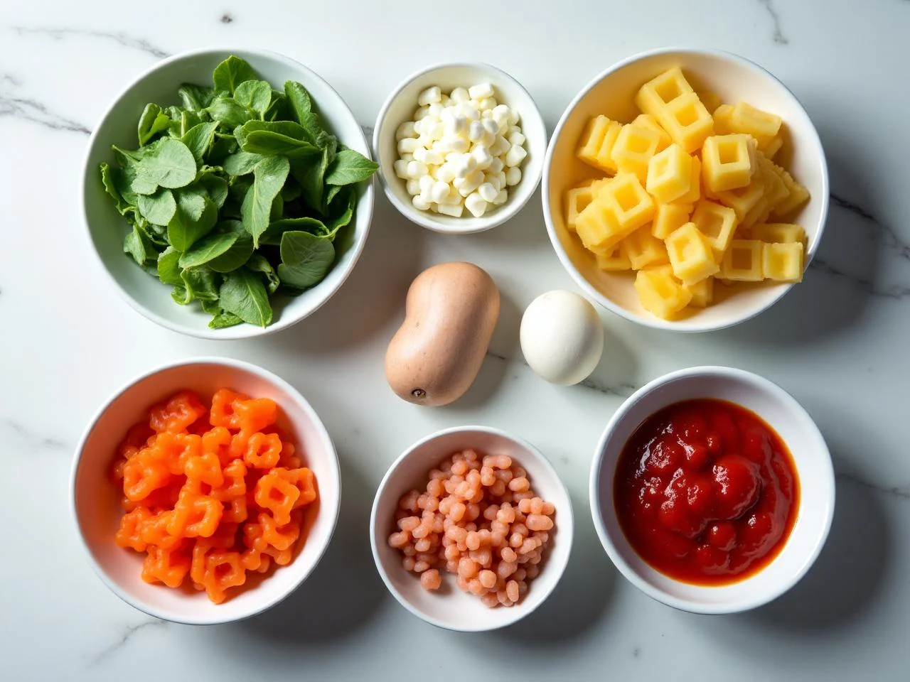 Ingredients for Seafood Lasagna