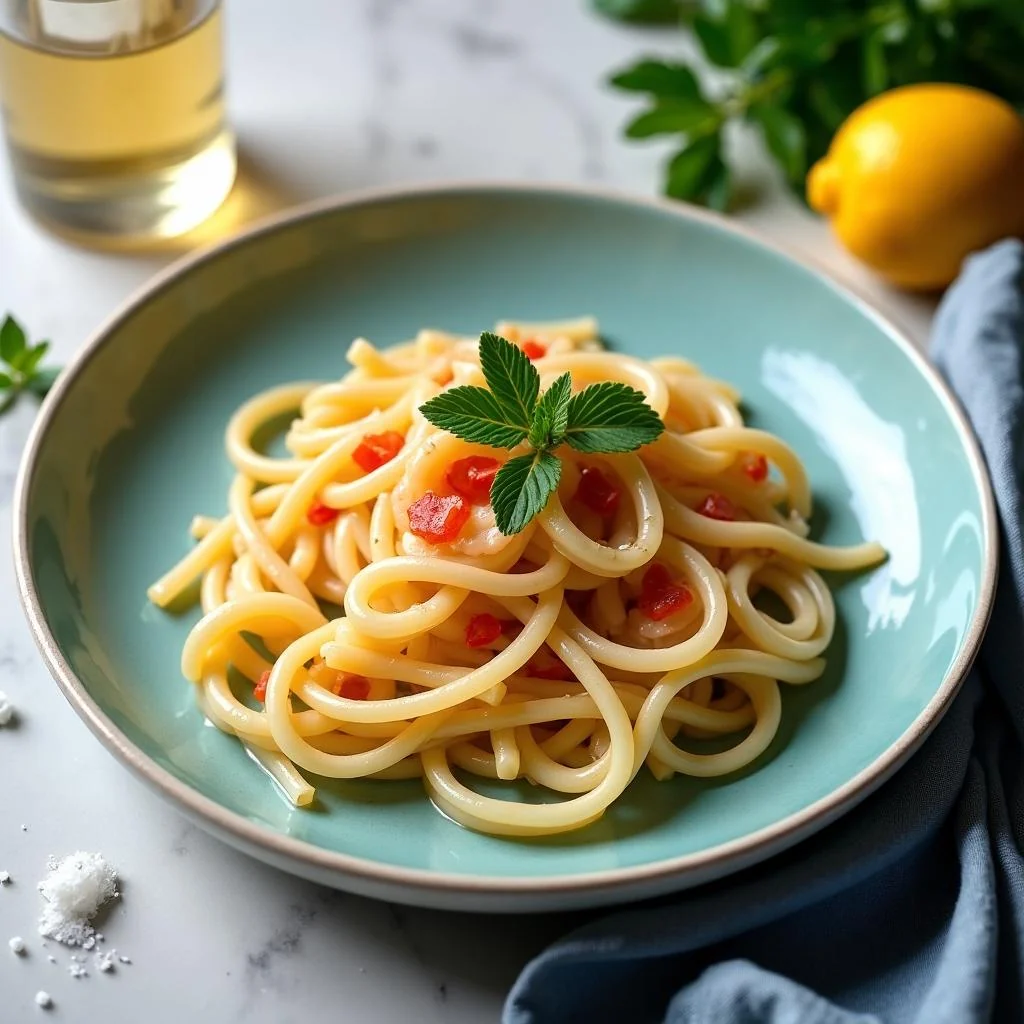 Seafood Linguine in White Wine Sauce