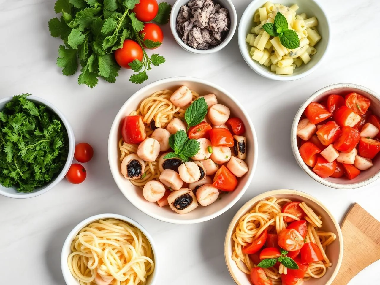 Ingredients for Seafood Pasta Salad