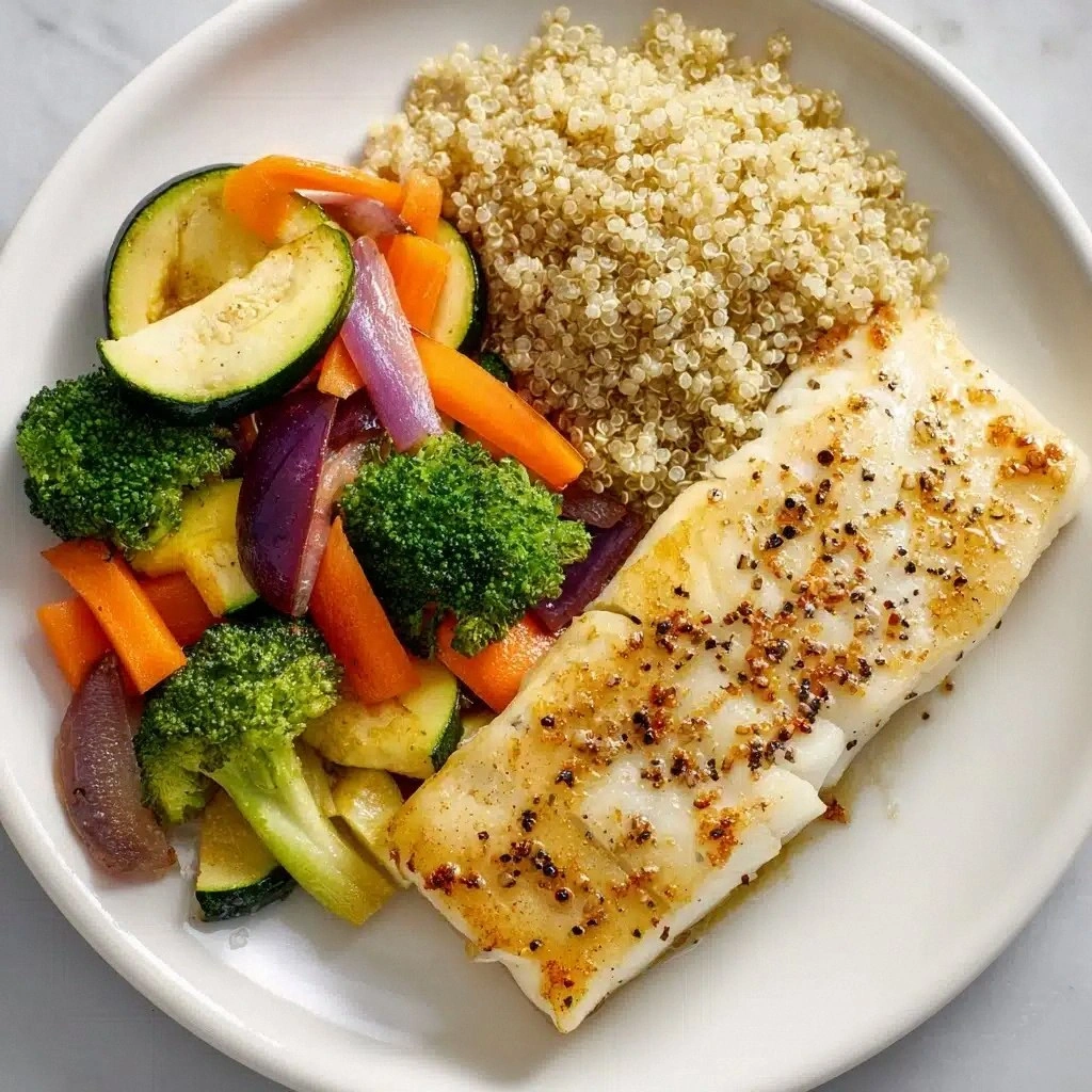 Seared Fish with Quinoa and Ve