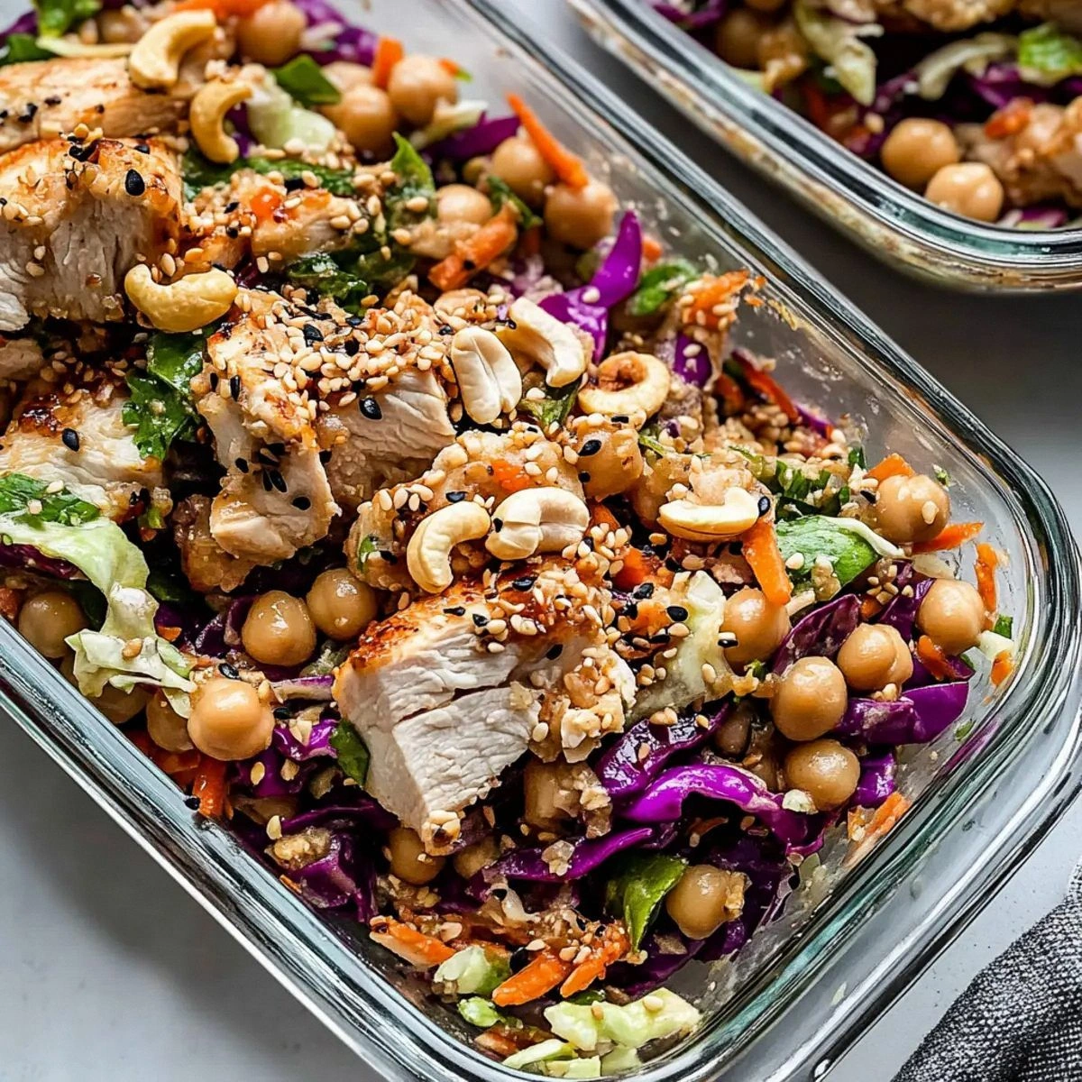 Sesame Chicken and Chickpea Salad for Fresh Meal Prep Magic