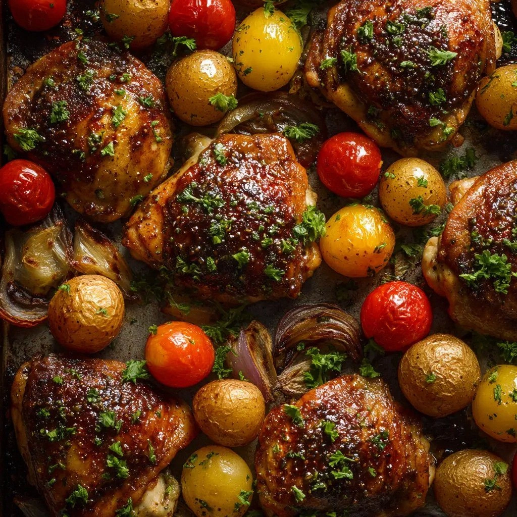 Sheet Pan Balsamic Chicken (Th