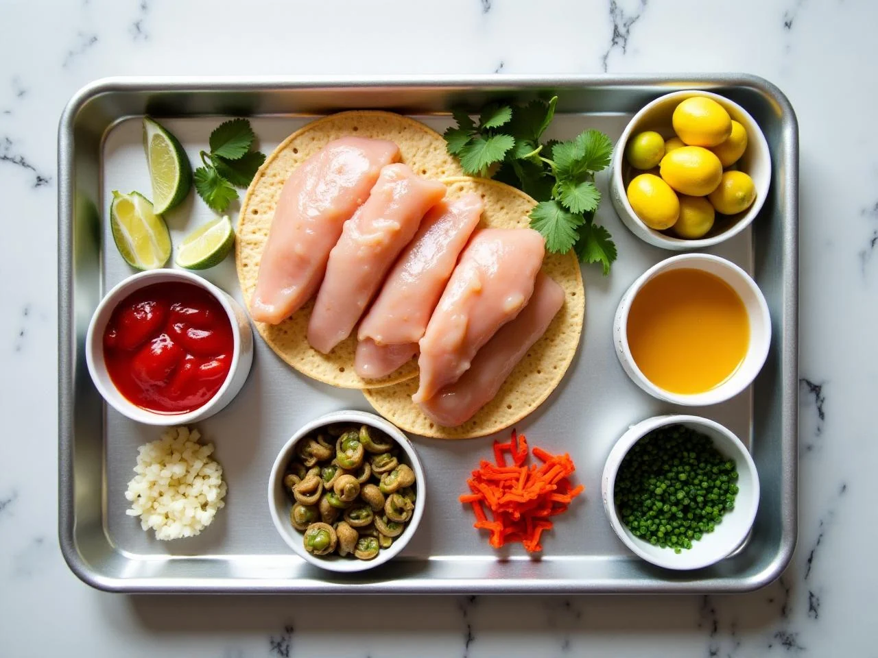 Ingredients for Sheet-Pan Chicken Fajitas