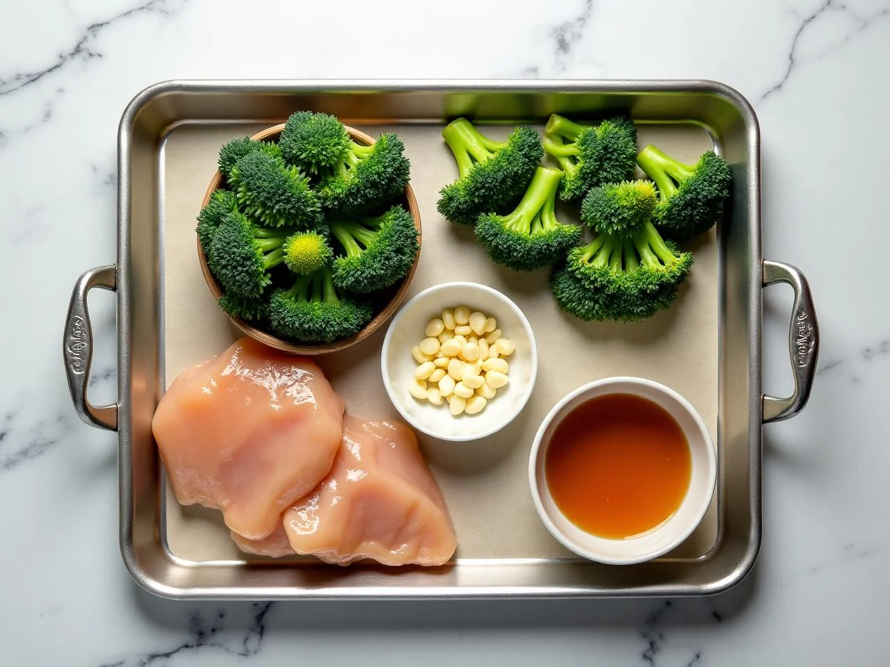 Ingredients for Sheet Pan Honey Garlic Chicken and Broccoli