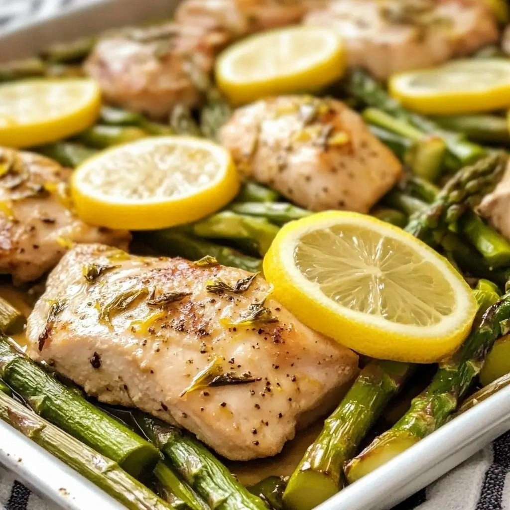 Sheet Pan Lemon Chicken & Aspa