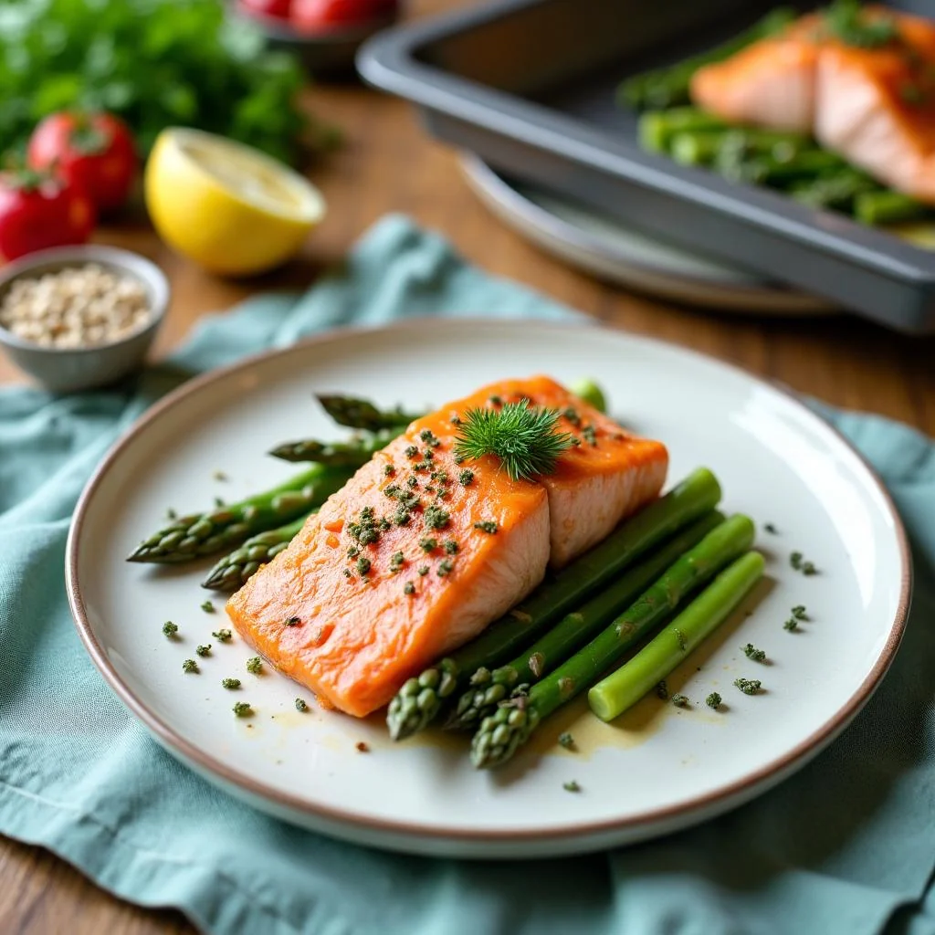 Sheet-Pan Salmon with Asparagus