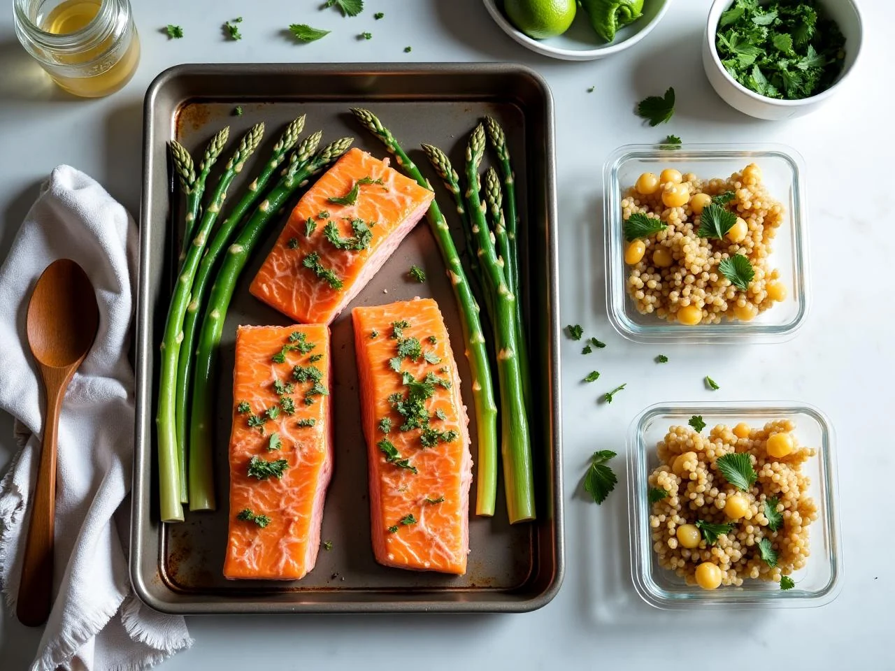 Sheet Pan Salmon with Asparagus
