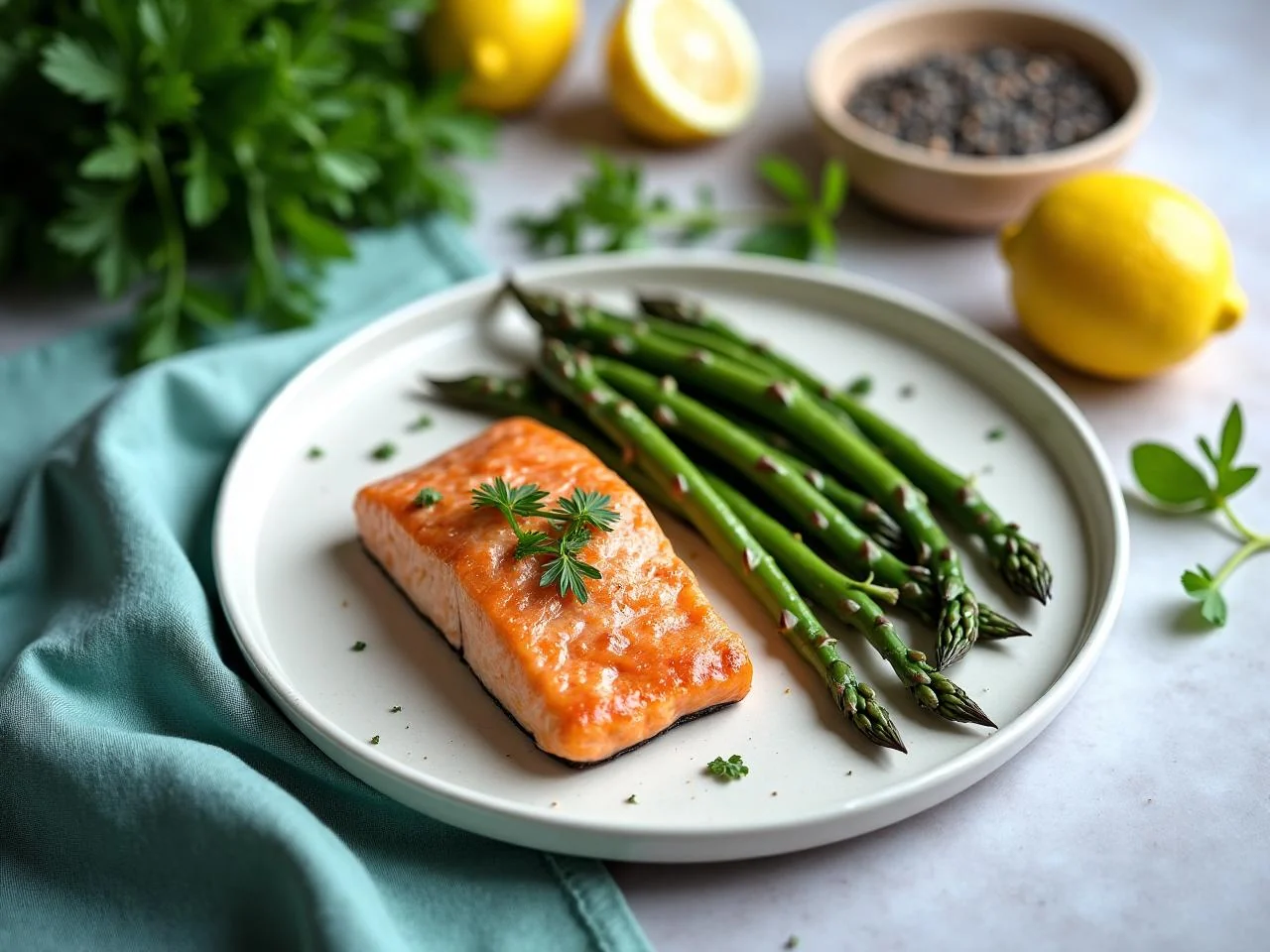 Sheet-Pan Salmon with Asparagus