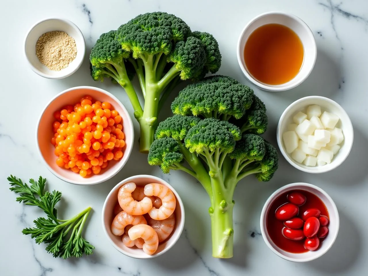 Ingredients for Sheet-Pan Shrimp and Broccoli