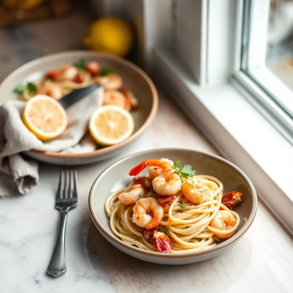 Shrimp And Bacon Pasta
