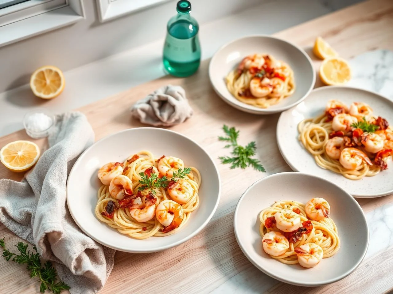 Shrimp And Bacon Pasta