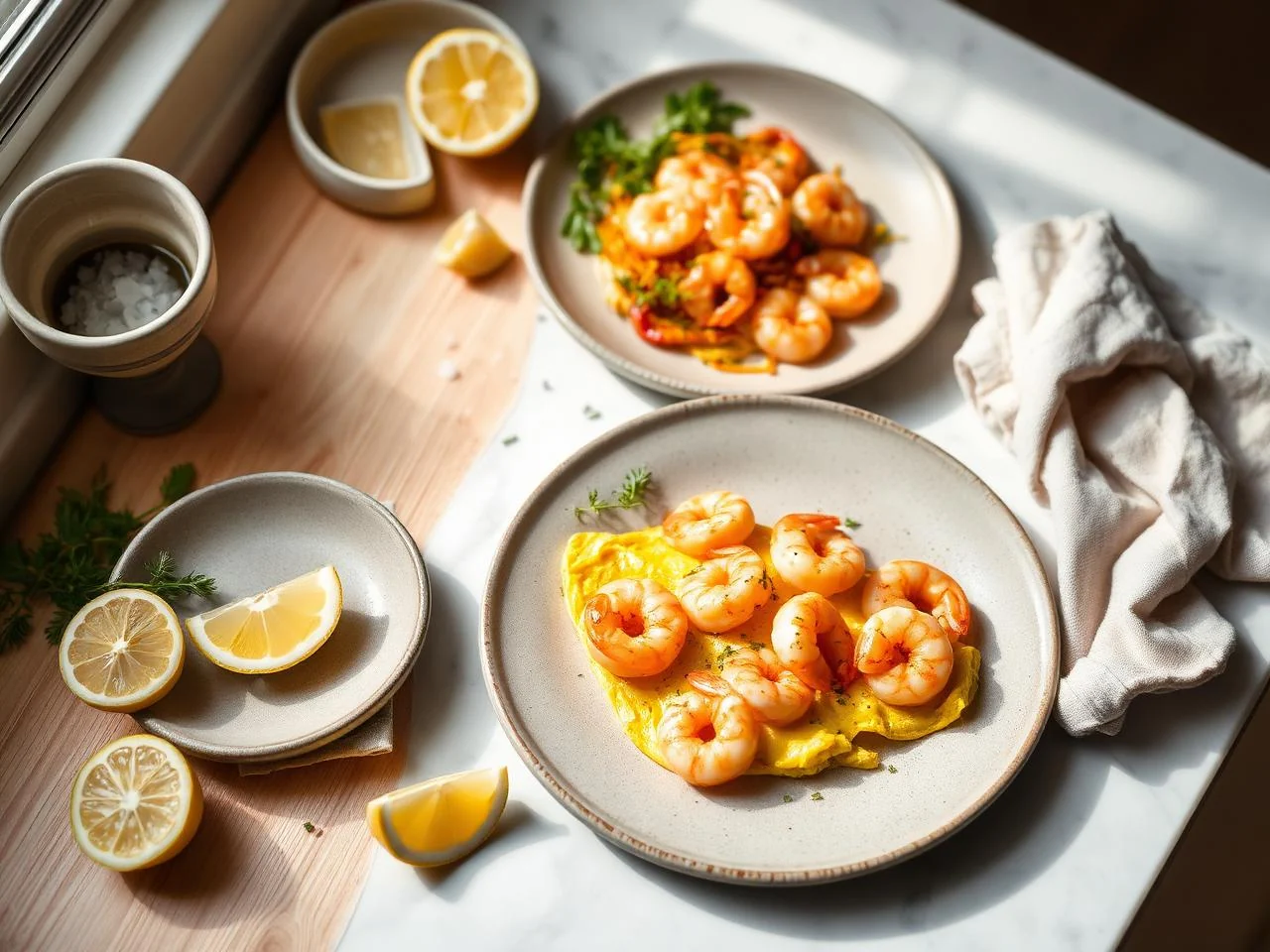 Shrimp And Cheese Omelette