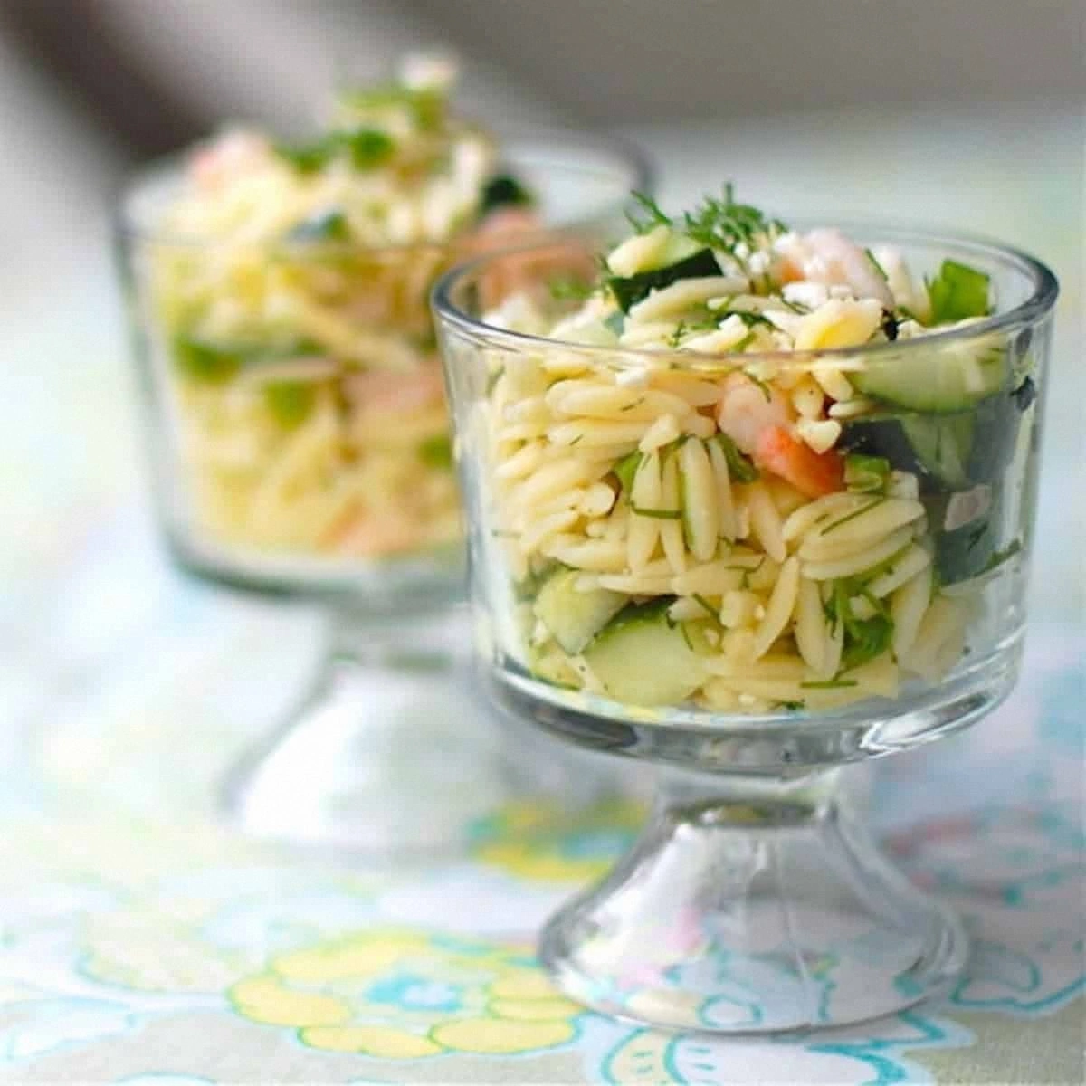 Shrimp and Feta Orzo