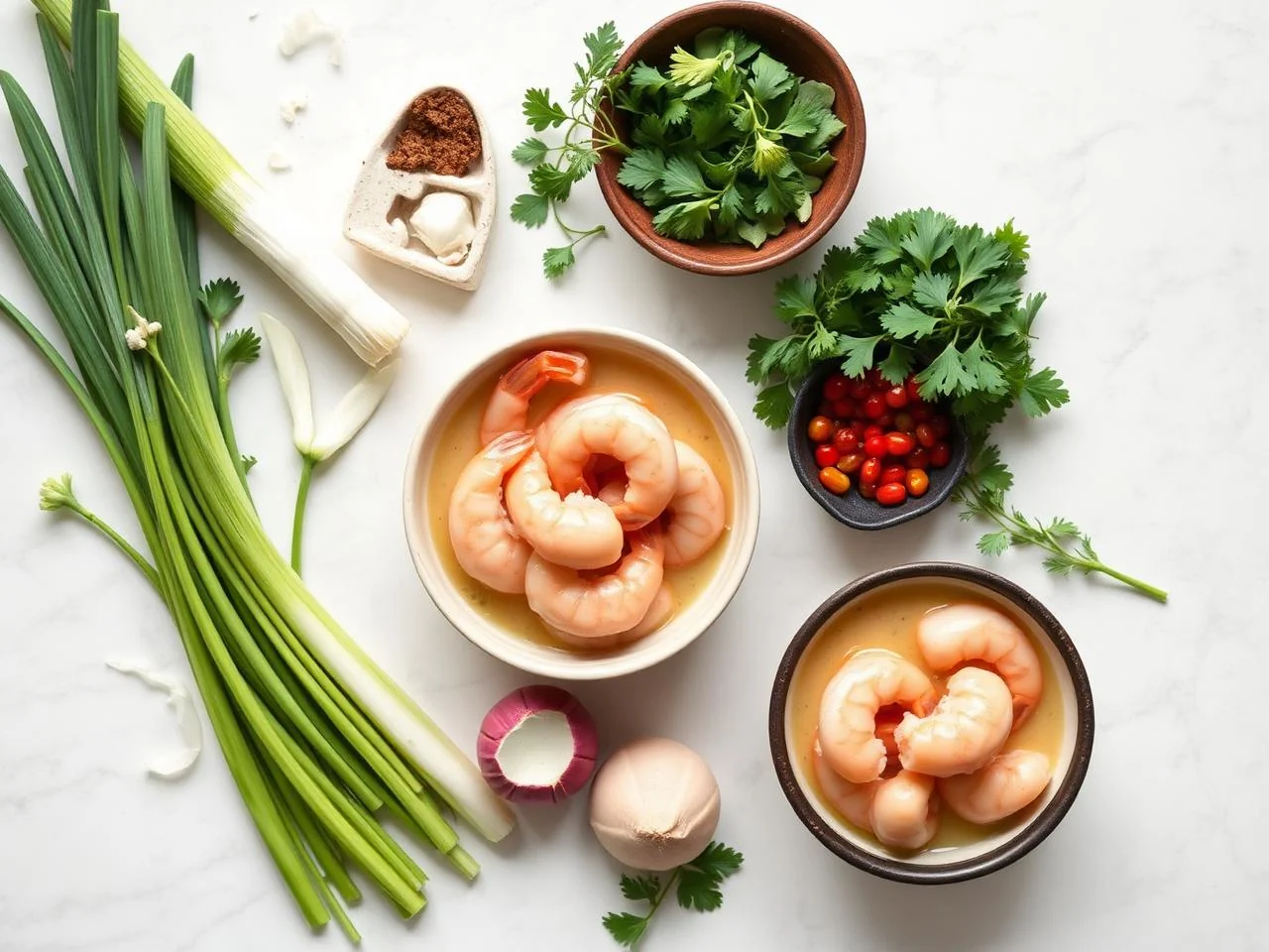 Ingredients for Shrimp And Leek Soup