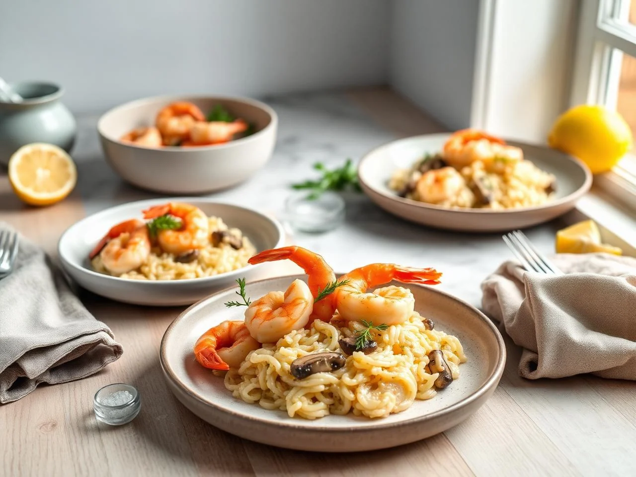 Shrimp And Mushroom Risotto