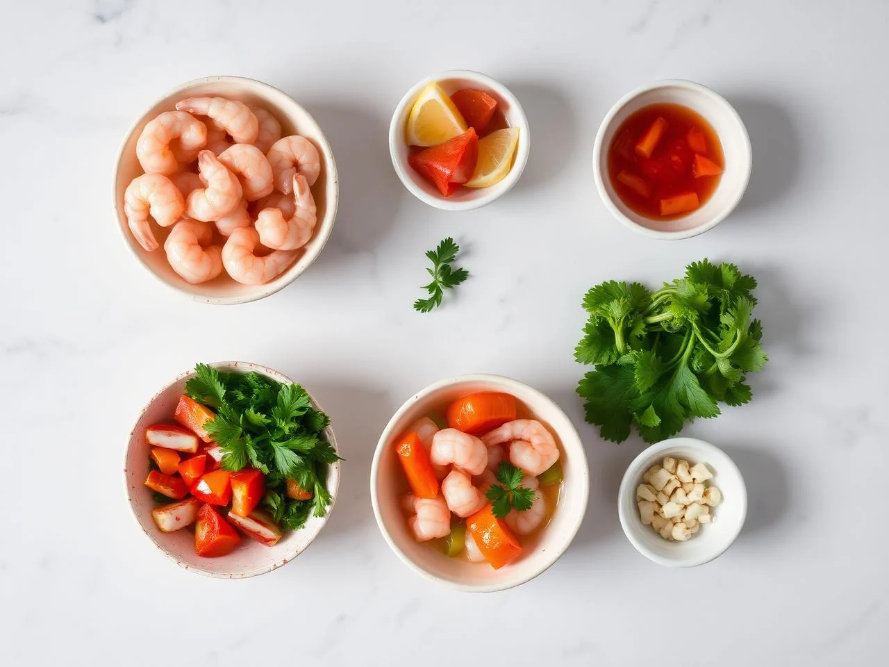 Ingredients for Shrimp Ceviche
