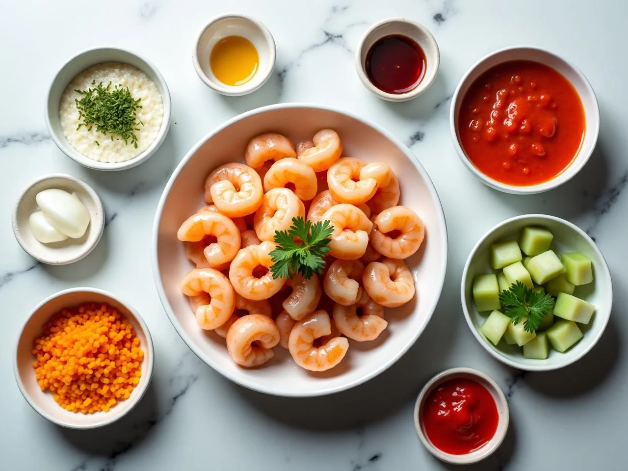 Ingredients for Shrimp Quesadilla