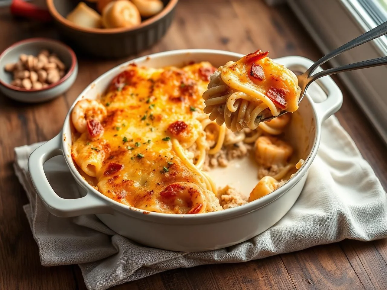 Shrimp Scampi Pasta Bake