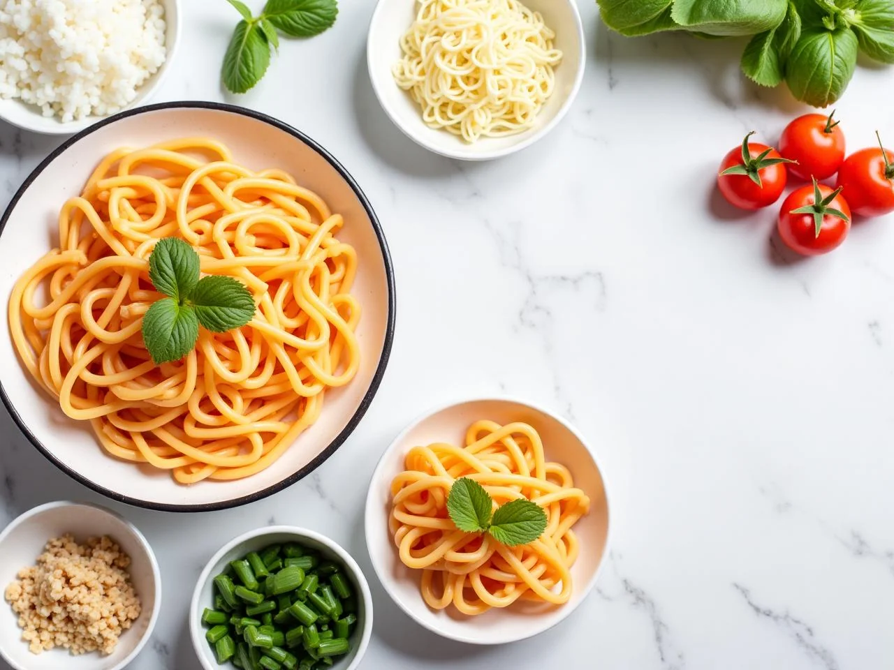 Ingredients for Shrimp Scampi Pasta