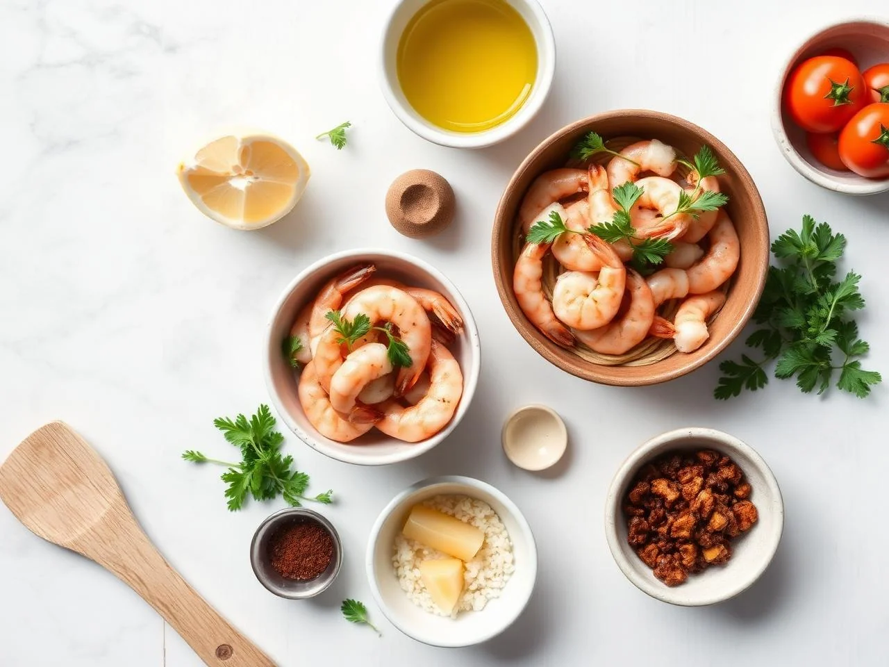 Ingredients for Shrimp Scampi