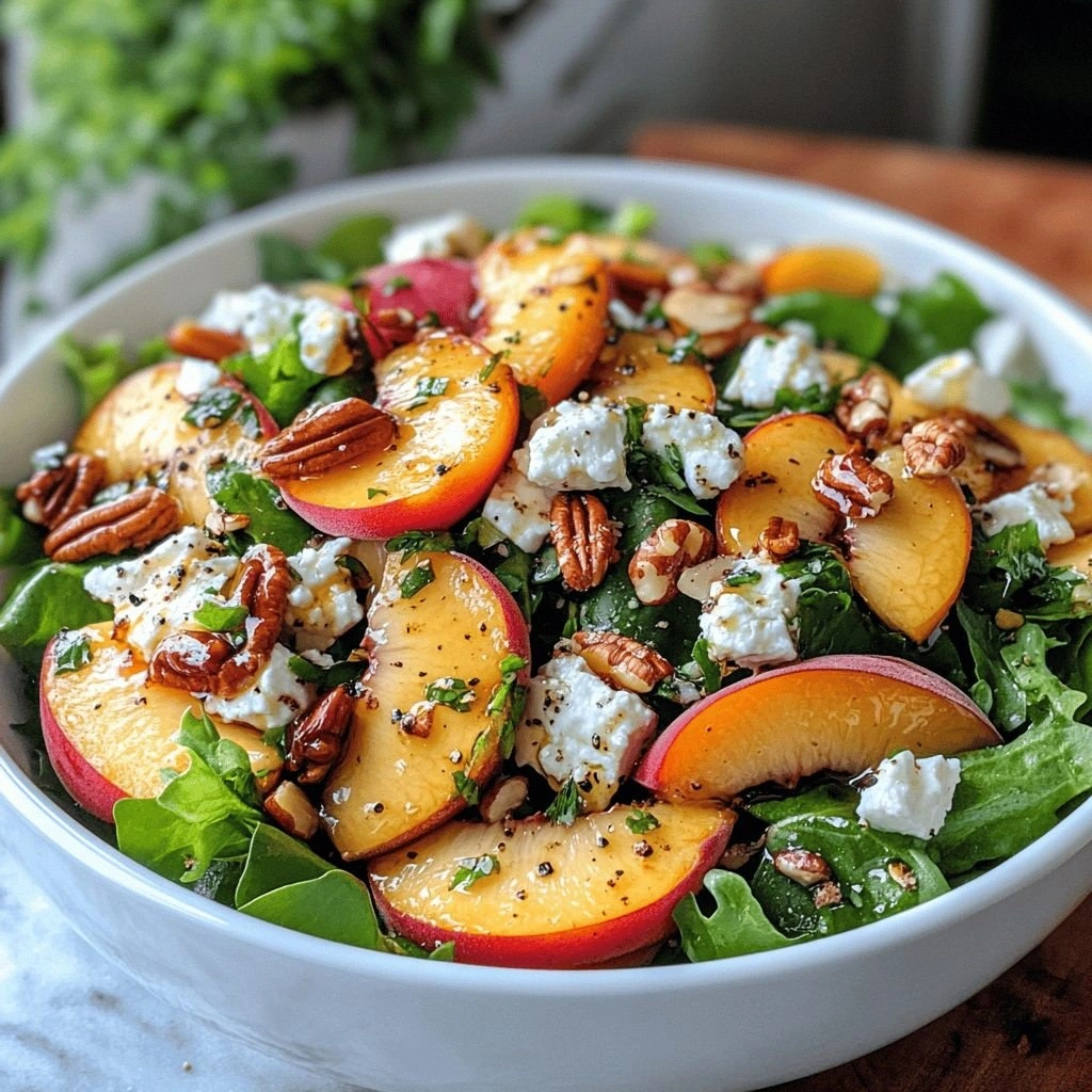 Simple Peach Feta Salad