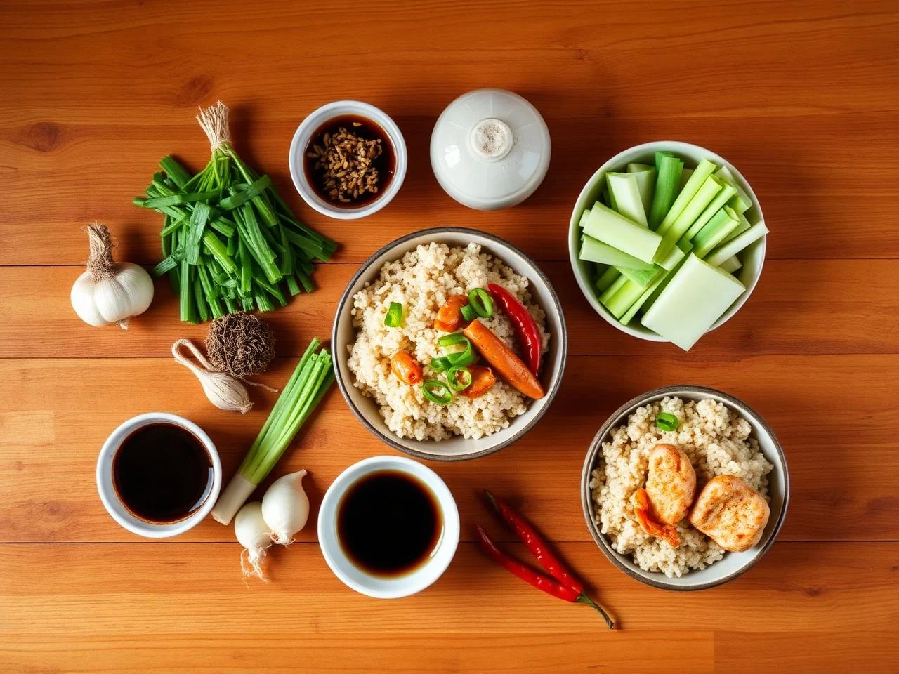 Ingredients for Singaporean Chili Crab Fried Rice