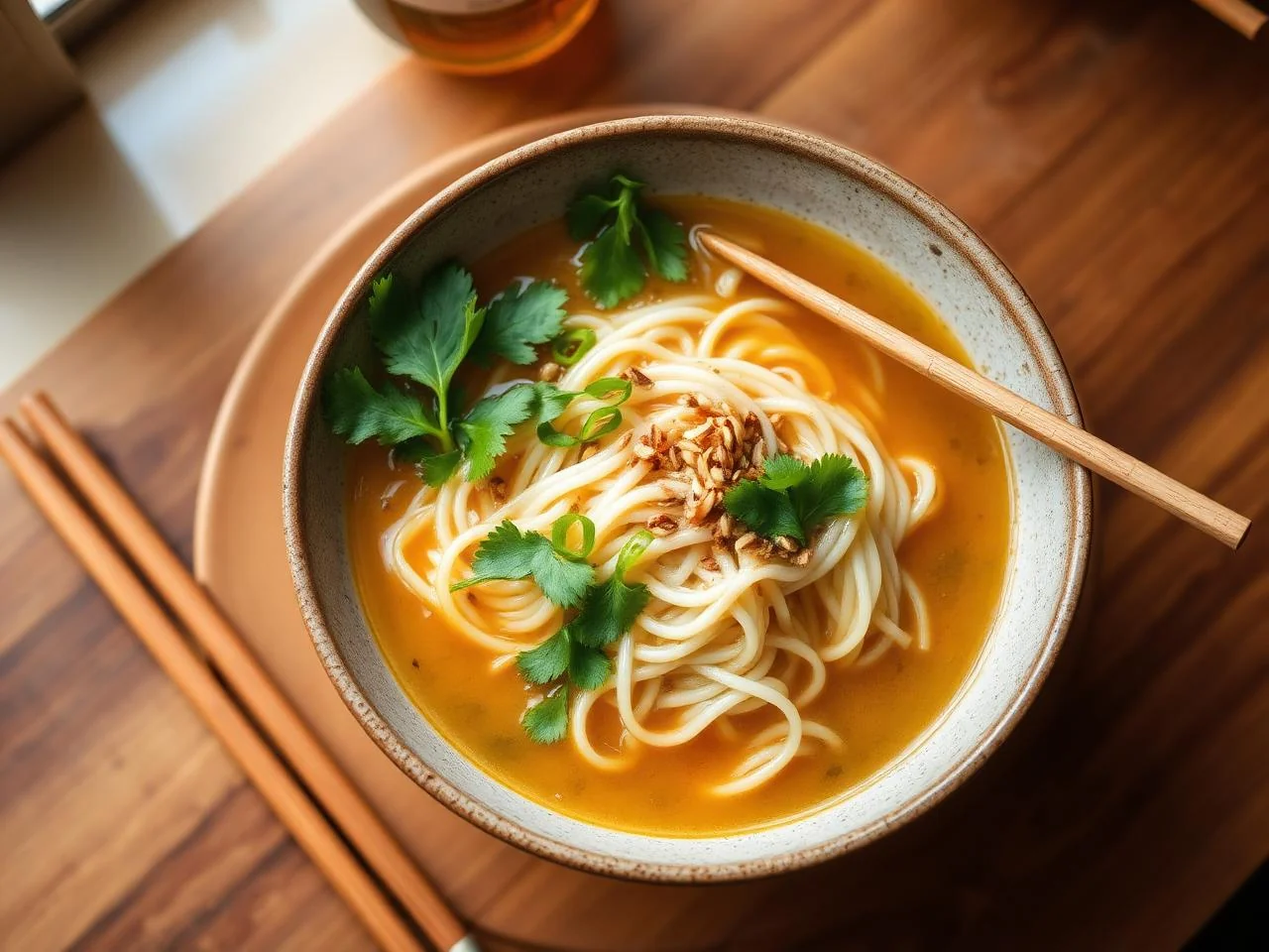 Singaporean Laksa Rice Noodle Soup