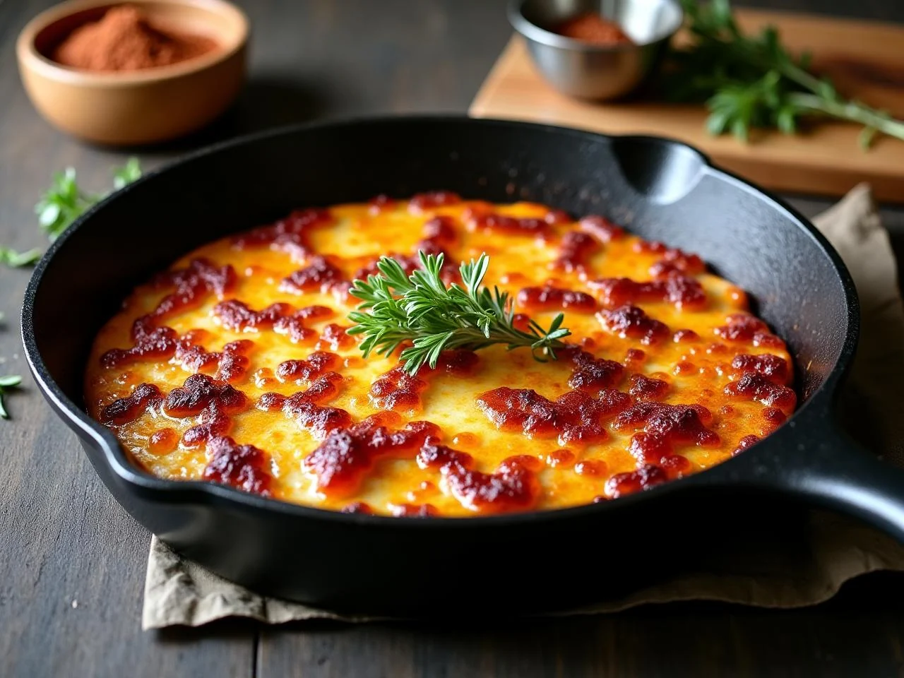 Skillet Bacon Cheese Frittata