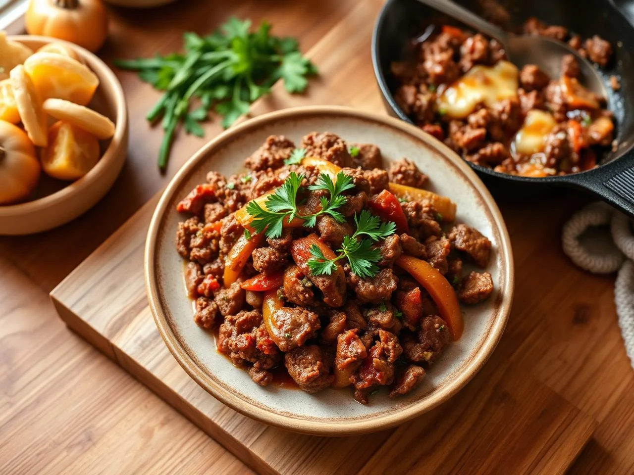 Skillet Beef And Peppers