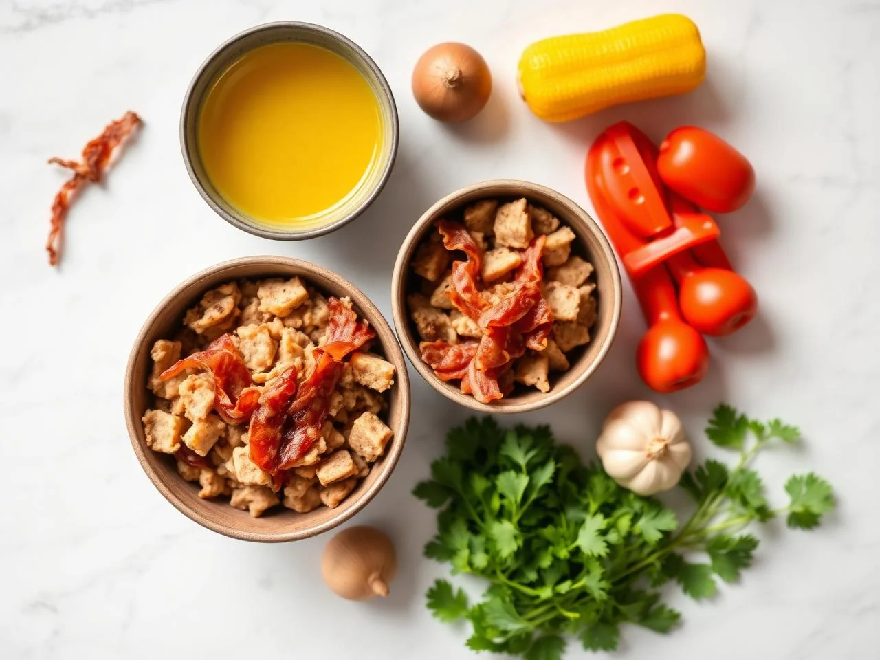 Ingredients for Skillet Breakfast Burrito