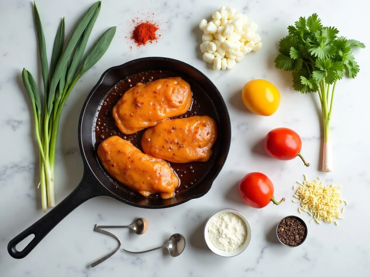 Ingredients for Skillet Chicken Marsala
